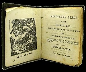 Miniature "Thumb Bible" With 18 Beautiful Engravings, Circa 1840