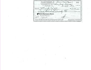 Seller image for Smokey Robinson Signed Check for sale by Max Rambod Inc