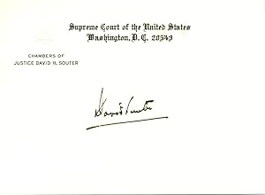 David Souter Signed "Supreme Court of the United States" Card