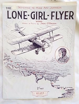 Lone Girl Flyer by Jack O'Hagan Sheet Music Tribute to pioneering English female pilot Amy Johnson