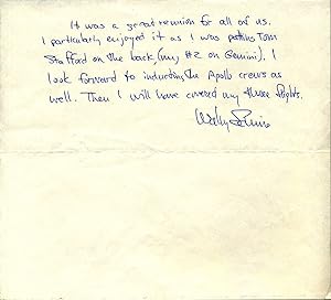 Autographed letter signed by Wally Schirra regarding Tom Stafford
