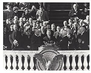 Signed and Inscribed Inauguration Photo of Harry S. Truman