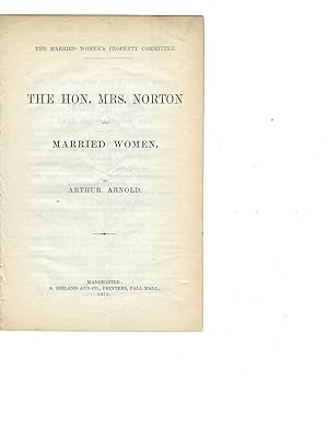 Important Early Pamphlet of 1878 on Mother's Rights and Women's Property