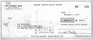 Mark Spitz Signed Check