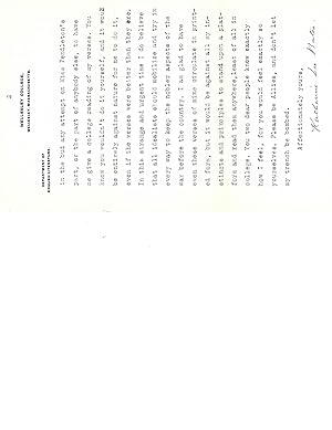 Katherine Lee Bates Letter Signed on Wellesley College Letterhead