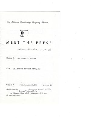 Seller image for Meet The Press With Guest Martin Luther King JR. for sale by Max Rambod Inc