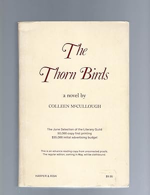 Rare Advanced Reading Copy Preceeding First Edition of Colleen McCullough's Masterpiece The Thorn...