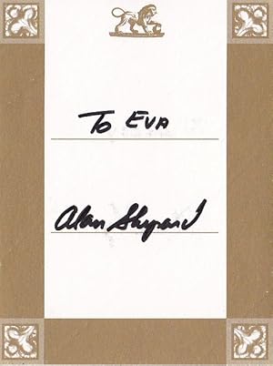 Alan Shepard Inscribed and Signed Book Plate