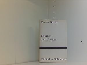 Bild des Verkufers fr Schriften zum Theater. ber eine nicht-aristotelische Dramatik (Bibliothek Suhrkamp Band 41) zum Verkauf von Book Broker