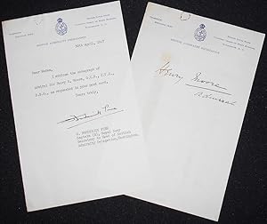 Typed letter, signed by Captain G. Frederick Pine, of the Royal Navy, enclosing autograph of Admi...