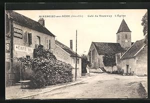 Bild des Verkufers fr Carte postale Mirebeau-sur-Bze, Caf du Tramway, l'glise zum Verkauf von Bartko-Reher