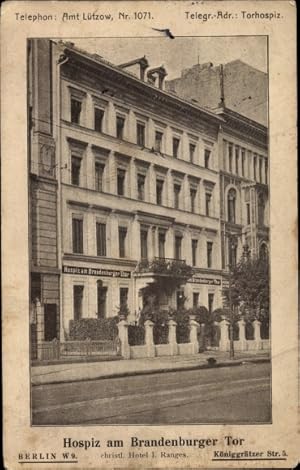 Ansichtskarte / Postkarte Berlin Kreuzberg, Hospiz am Brandenburger Tor, Königgrätzer Straße 5