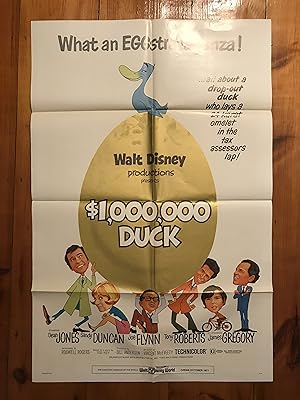 Bild des Verkufers fr The Million Dollar Duck One Sheet 1971 Dean Jones, Sandy Duncan zum Verkauf von AcornBooksNH