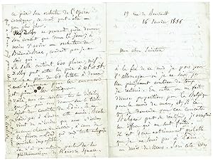 Imagen del vendedor de Eigenh. Brief mit Unterschrift  H. Berlioz". a la venta por Kotte Autographs GmbH