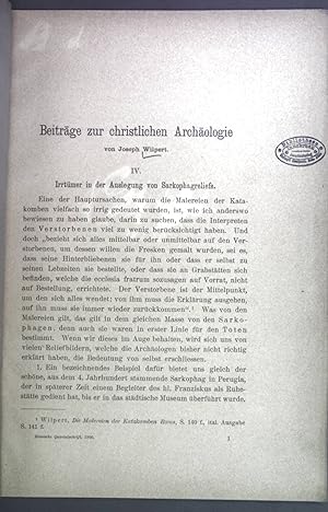 Bild des Verkufers fr Beitrge zur christlichen Archologie. zum Verkauf von books4less (Versandantiquariat Petra Gros GmbH & Co. KG)