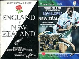 Two Rugby Football Union Programmes : England v New Zealand