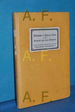 Seller image for Abraham a Sancta Clara (sterreichische Bibliothek, Nr.8) for sale by Antiquarische Fundgrube e.U.