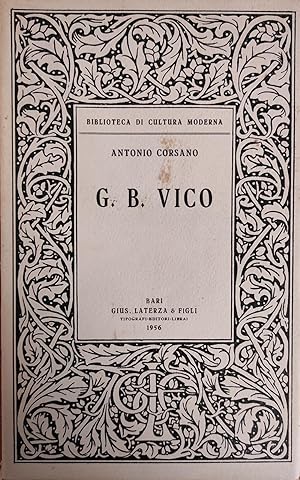 Seller image for G. B. VICO for sale by libreria minerva