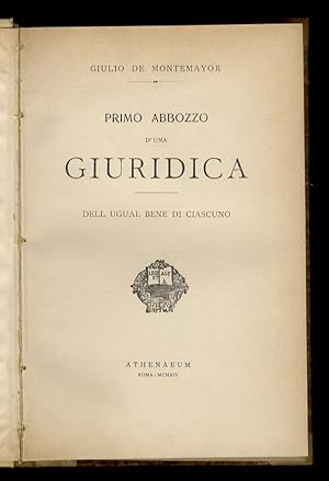 Primo abbozzo d'una giuridica. Dell'ugual bene di ciascuno.