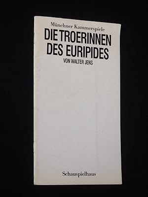 Bild des Verkufers fr Programmheft 3 Mnchner Kammerspiele 1985/86. DIE TROERINNEN DES EURIPIDES von Walter Jens. Regie: George Tabori, Bhne/ Kostme: Marietta Eggmann, Licht: Max Keller. Mit Ignaz Kirchner (Poseidon), Doris Schade (Hekabe), Edgar Selge, Ursula Hpfner, Sibylle Canonica, Helmut Pick, Daphne Wagner, Marion Breckwoldt, Dunja Lock zum Verkauf von Fast alles Theater! Antiquariat fr die darstellenden Knste