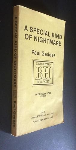 Imagen del vendedor de A Special Kind of Nightmare, Uncorrected Proof Copy a la venta por Elder Books