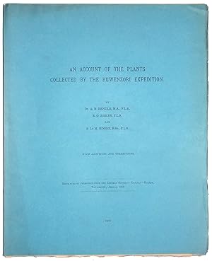 'An Account of the Plants collected by the Ruwenzori Expedition.' Reprinted by Permission from Th...