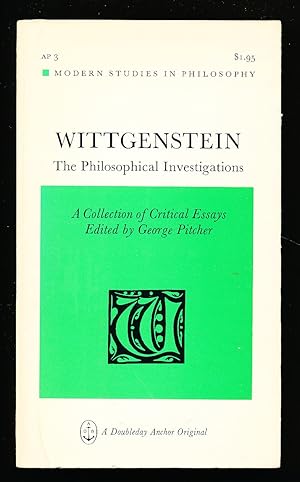 Bild des Verkufers fr Wittgenstein: The Philosophical Investigations zum Verkauf von Paradox Books USA