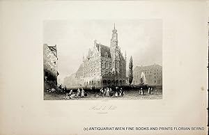 Belgium, OUDENAARDE, Town Hall, Audenarde, hôtel de ville, Stadhuis, Rathaus, view, original anti...