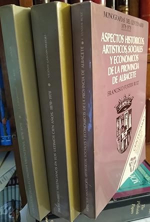 Seller image for PROHOMBRES VALENCIANOS EN LOS LTIMOS CIEN AOS , 1878-1978 + EVOLUCIN DE LA ECONOMA VALENCIANA , 1878-1978 + ASPECTOS HISTRICOS, ARTSTICOS, SOCIALES Y ECONMICOS DE LA PROVINCIA DE ALBACETE (3 libros) for sale by Libros Dickens