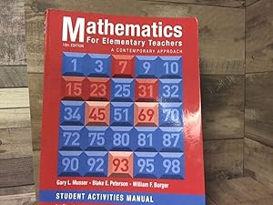 Seller image for Mathematics for Elementary Teachers: A Contemporary Approach 10e Student Activity Manual for sale by Archives Books inc.