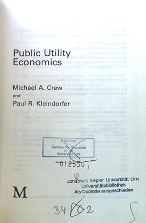 Immagine del venditore per Public Utility Economics; venduto da books4less (Versandantiquariat Petra Gros GmbH & Co. KG)