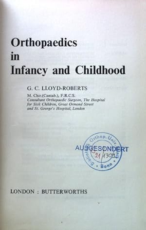 Imagen del vendedor de Orthopaedics in Infancy and Childhood; Postgraduate paediatrics Series; a la venta por books4less (Versandantiquariat Petra Gros GmbH & Co. KG)