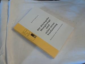 Bild des Verkufers fr Die Rckgabe Hongkongs und seine neue Verfassung : Grenzen der Autonomie. [Institut fr Asienkunde ; Verbund Stiftung Deutsches bersee-Institut] / Institut fr Asienkunde (Hamburg): Mitteilungen des Instituts fr Asienkunde, Hamburg ; Nr. 307 zum Verkauf von Versandhandel Rosemarie Wassmann