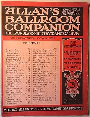 Allan's Ballroom Companion. Containing Quadrilles, Lancers, Waltzes, Polkas, Country Dances, Reel...