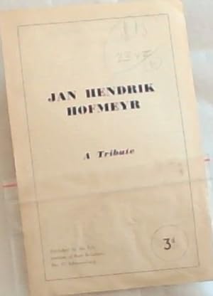 Imagen del vendedor de Jan Hendrik Hofmeyr- a tribute a la venta por Chapter 1