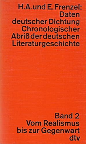 Image du vendeur pour Daten deutscher Dichtung Chronologischer Abri der deutschen Literaturgeschichte mis en vente par Die Buchgeister