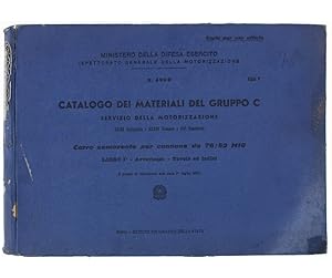 CATALOGO DEI MATERIALI DEL GRUPPO C. - CARRO SEMOVENTE PER CANNONE DA 76/52 M18. Libro Primo: Avv...