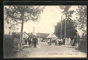 Carte postale Brevonnes, Le Passage à niveau