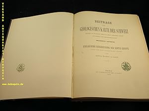 Bild des Verkufers fr Geologische Beschreibung der Sentis-Gruppe. Text zur Specialkarte des Sentis. zum Verkauf von Antiquariat Bebuquin (Alexander Zimmeck)