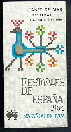 Festivales de España 1964. Canet de Mar. I Festival, del 14 de julio al 1 de agosto.