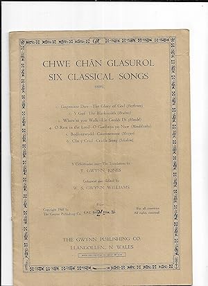 Imagen del vendedor de Chwe Chan Glasurol : Six Classical Songs a la venta por Gwyn Tudur Davies