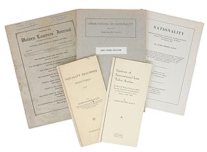 Five publications by James Brown Scott on nationalism and equal rights