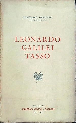 Bild des Verkufers fr Leonardo Galilei Tasso zum Verkauf von Librodifaccia