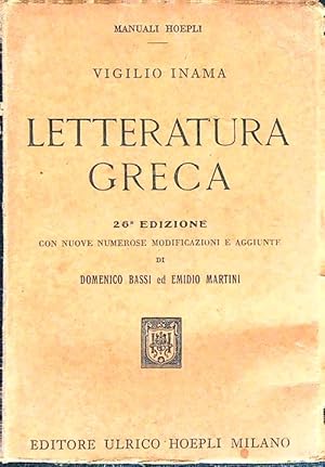 Imagen del vendedor de Letteratura greca a la venta por Librodifaccia