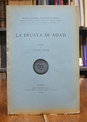 Imagen del vendedor de La frusta di adad. Nota. a la venta por Antiquariat Dr. Lorenz Kristen