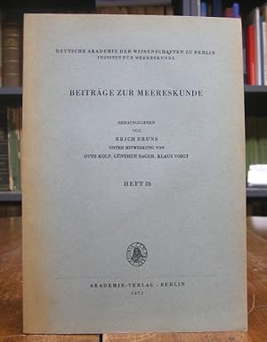 Beiträge zur Meereskunde. Heft 28 mit 53 Abbildungen, 10 Tabellen und 4 Tafeln.