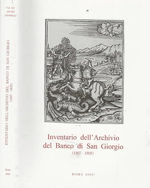 Bild des Verkufers fr Inventario dell'Archivio del Banco di San Giorgio (1407-1805), vol. II Affari generali, tomo 2 zum Verkauf von Biblioteca di Babele