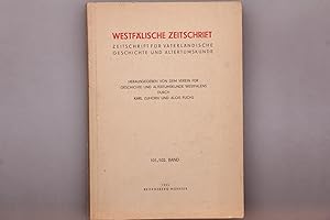 Immagine del venditore per WESTFLISCHE ZEITSCHRIFT. Zeitschrift fr vaterlndische Geschichte und Altertumskunde venduto da INFINIBU KG