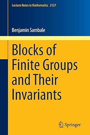 Bild des Verkufers fr Blocks of Finite Groups and Their Invariants: 2127 zum Verkauf von Libro Co. Italia Srl