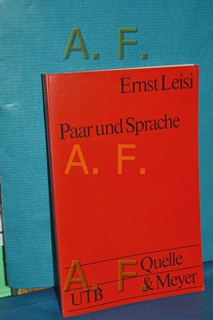 Seller image for Paar und Sprache : linguist. Aspekte d. Zweierbeziehung. Uni-Taschenbcher , 824 for sale by Antiquarische Fundgrube e.U.